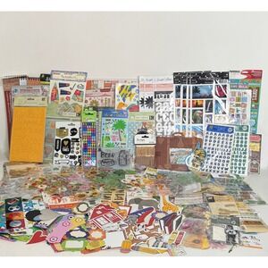 HUGE Lot Vintage Modern‎ Scrapbook Junk Journaling Stickers Stickopotamus